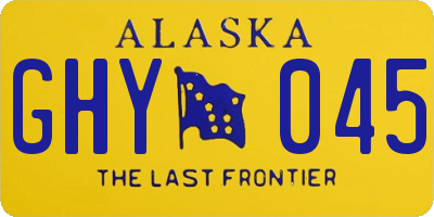 AK license plate GHY045