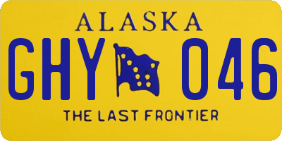 AK license plate GHY046