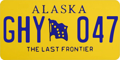 AK license plate GHY047