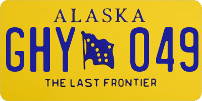AK license plate GHY049