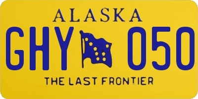 AK license plate GHY050