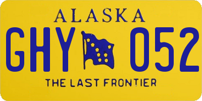AK license plate GHY052