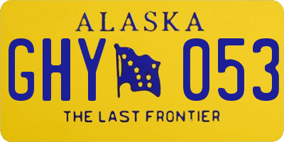 AK license plate GHY053