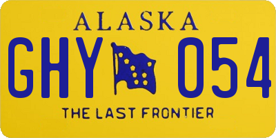 AK license plate GHY054