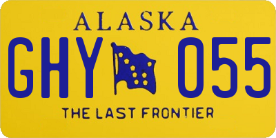 AK license plate GHY055