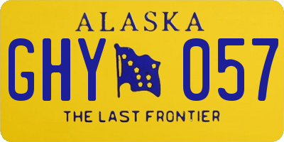 AK license plate GHY057