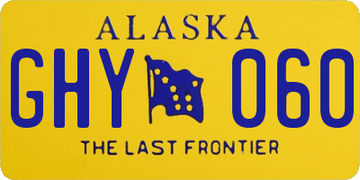AK license plate GHY060