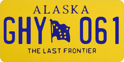 AK license plate GHY061