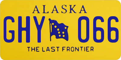 AK license plate GHY066