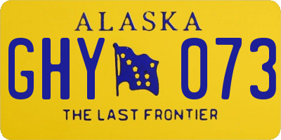 AK license plate GHY073