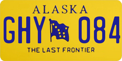 AK license plate GHY084