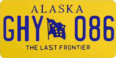 AK license plate GHY086
