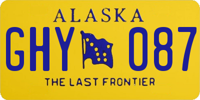 AK license plate GHY087