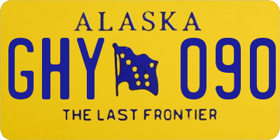 AK license plate GHY090