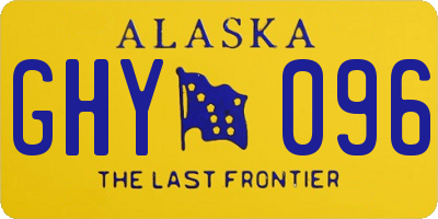 AK license plate GHY096