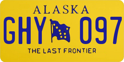 AK license plate GHY097