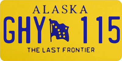 AK license plate GHY115