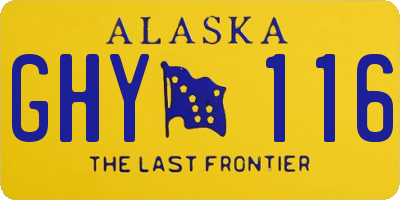 AK license plate GHY116