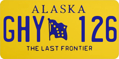 AK license plate GHY126