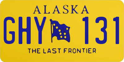 AK license plate GHY131