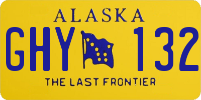 AK license plate GHY132