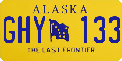 AK license plate GHY133