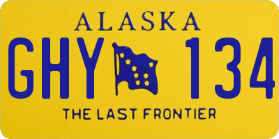 AK license plate GHY134