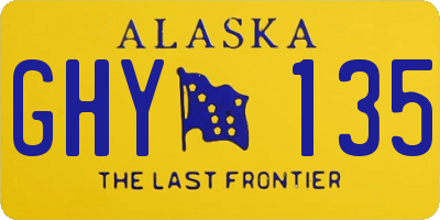 AK license plate GHY135