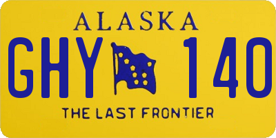 AK license plate GHY140