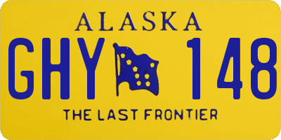 AK license plate GHY148