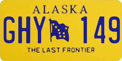 AK license plate GHY149