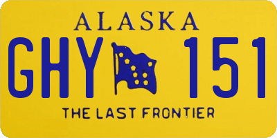 AK license plate GHY151