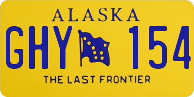 AK license plate GHY154