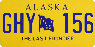 AK license plate GHY156