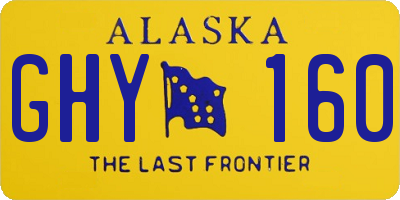 AK license plate GHY160
