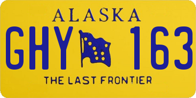 AK license plate GHY163