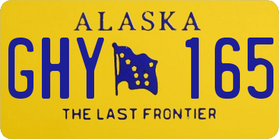 AK license plate GHY165
