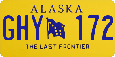 AK license plate GHY172