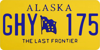 AK license plate GHY175