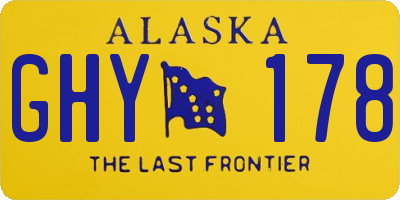 AK license plate GHY178