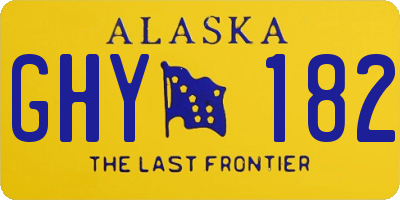 AK license plate GHY182