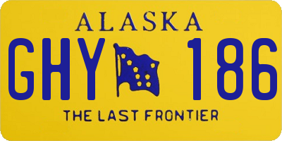 AK license plate GHY186