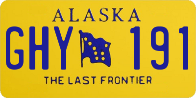 AK license plate GHY191