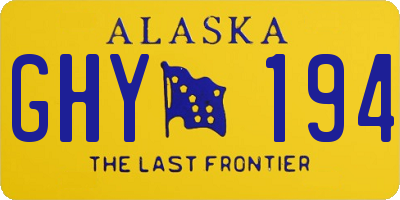 AK license plate GHY194