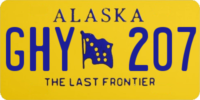 AK license plate GHY207
