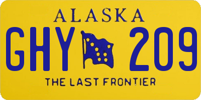 AK license plate GHY209