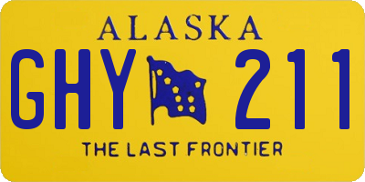AK license plate GHY211