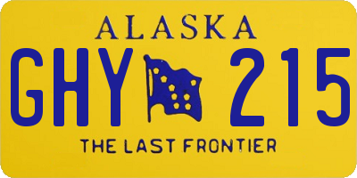 AK license plate GHY215