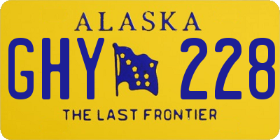 AK license plate GHY228
