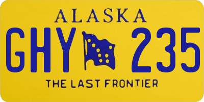AK license plate GHY235